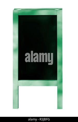 Blackboard Easel with Green frame on a white background Stock Photo