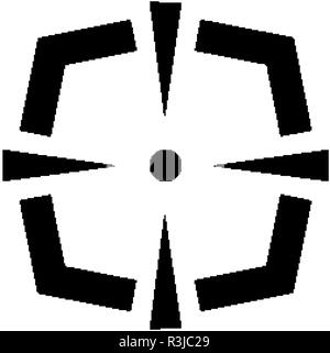 Simple sniper rifle aim target. AR crosshairs. Gun scope icon Stock Vector