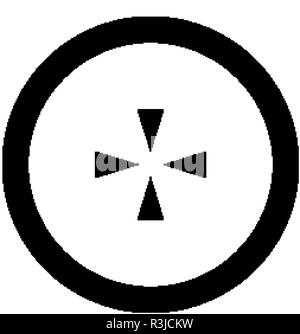 Simple sniper rifle aim target. AR crosshairs. Gun scope icon Stock Vector