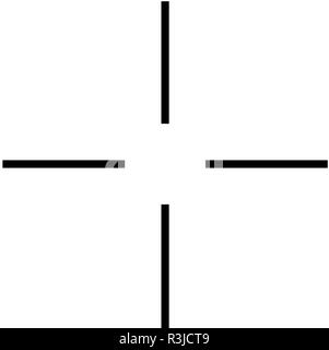 Simple sniper aiming cross icon. AR scope crosshairs Stock Vector