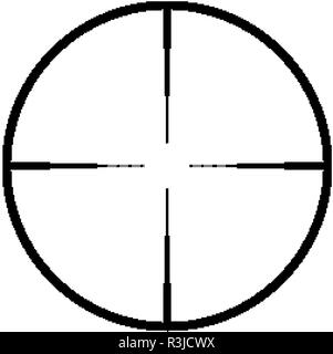 Simple collimator sight sniper scope crosshairs icon Stock Vector