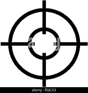 Simple collimator sight sniper scope crosshairs icon Stock Vector