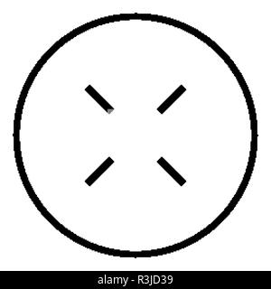 Simple collimator sight sniper scope crosshairs icon Stock Vector