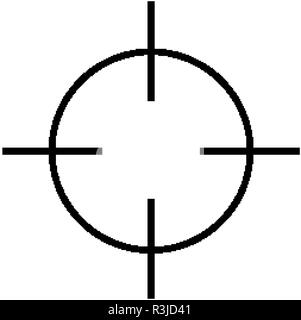 Simple collimator sight sniper scope crosshairs icon Stock Vector