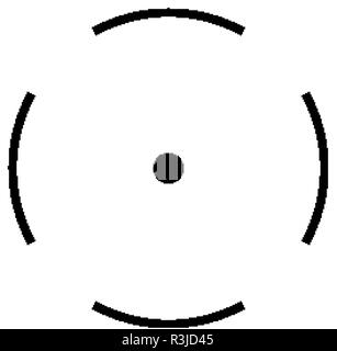 Simple collimator sight sniper scope crosshairs icon Stock Vector