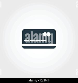 Credit Card icon. Monochrome design style from money collection. For UX and UI usage. Stock Vector