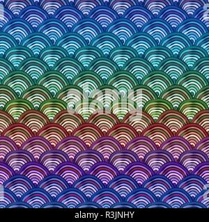 Colorful pattern with abstract fishscales. Can be used for desktop wallpaper or poster,for pattern fills, surface textures, web page backgrounds, text Stock Vector