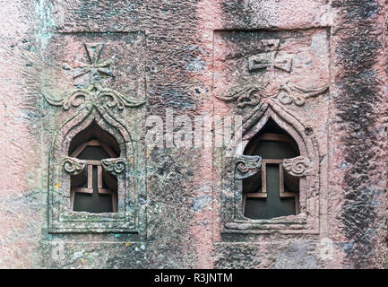 Church of Saint Uraiel, one of the rock hewn churches in Lalibela (UNESCO World Heritage Site), Ethiopia Stock Photo