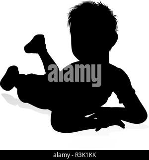 Child Silhouette Stock Vector