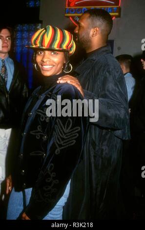 HOLLYWOOD, CA - FEBRUARY 10: Actress Debbi Morgan attend 'Strictly Ballroom' Premiere on February 10, 1993 at the Galaxy Theatre in Hollywood, California. Photo by Barry King/Alamy Stock Photo Stock Photo
