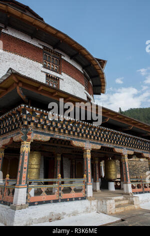 Bhutan, Paro District (aka Dzongkhag). Ancient watchtower, Ta Dzong, home to the National Museum of Bhutan. Stock Photo