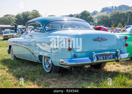 An old American Buick Eight Special kept running from the 1950s and on display at a Country Fair in Heddington Wiltshire England UK in 2018 Stock Photo