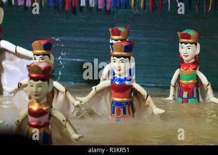 Traditional Vietnamese puppets at the Golden Dragon Water Puppet Theatre in Ho Chi Minh City, Vietnam Stock Photo