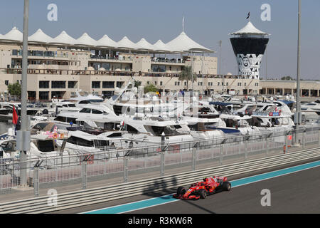 Abu Dhabi, UAE. 23rd November, 2018. Sport  Grand Prix Formula One Abu Dhabi 2018 In the pic: Kimi Raikkonen (FIN) Scuderia Ferrari SF71H Credit: LaPresse/Alamy Live News Stock Photo