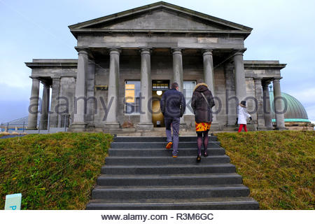 Edinburgh, United Kingdom. 24th November, 2018.  Visitors on the opening day of the City Observatory on Calton Hill. Collective will open today, Join us for a first look at our new home, including the restored City Observatory and City Dome, new exhibition space The Hillside, and our new shop, Collective Matter.  Credit: Craig Brown/Alamy Live News. Stock Photo
