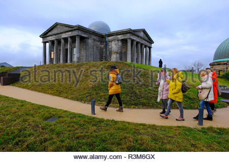 Edinburgh, United Kingdom. 24th November, 2018.  Visitors on the opening day of the City Observatory on Calton Hill. Collective will open today, Join us for a first look at our new home, including the restored City Observatory and City Dome, new exhibition space The Hillside, and our new shop, Collective Matter.  Credit: Craig Brown/Alamy Live News. Stock Photo