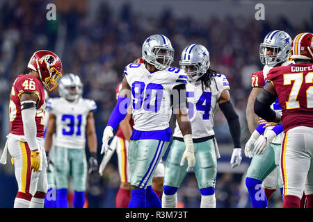 November 22, 2018:.Dallas Cowboys defensive end DeMarcus Lawrence (90).during an NFL football game between the Washington Redskins and Dallas Cowboys at AT&T Stadium in Arlington, Texas. Manny Flores/CSM Stock Photo