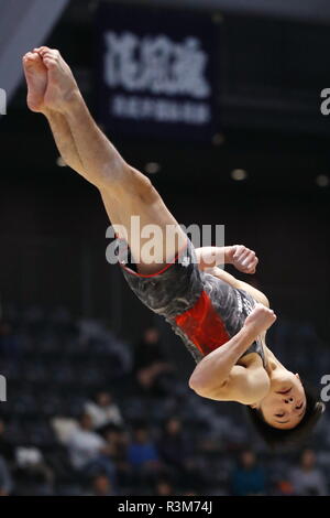 Takasaki Arena, Gunma, Japan. 23rd Nov, 2018. Kenta Chiba, NOVEMBER 23, 2018 - Artistic Gymnastics : Gymnastics Men's individual super finals, Floor at Takasaki Arena, Gunma, Japan. Credit: Sho Taura/AFLO SPORT/Alamy Live News Stock Photo