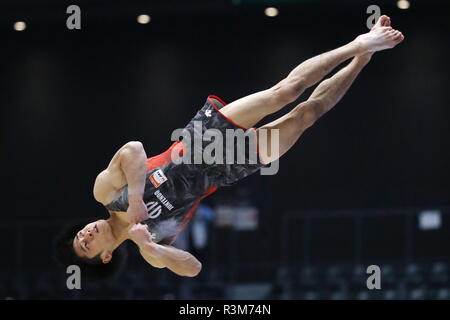 Takasaki Arena, Gunma, Japan. 23rd Nov, 2018. Wataru Tanigawa, NOVEMBER 23, 2018 - Artistic Gymnastics : Gymnastics Men's individual super finals, Floor at Takasaki Arena, Gunma, Japan. Credit: Sho Taura/AFLO SPORT/Alamy Live News Stock Photo