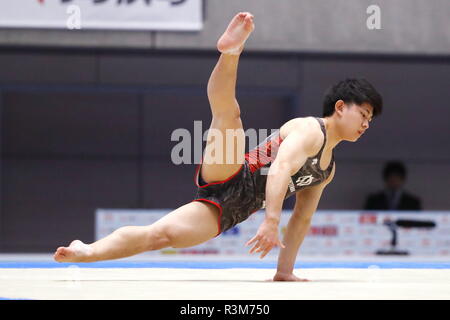 Takasaki Arena, Gunma, Japan. 23rd Nov, 2018. Kakeru Tanigawa, NOVEMBER 23, 2018 - Artistic Gymnastics : Gymnastics Men's individual super finals, Floor at Takasaki Arena, Gunma, Japan. Credit: Sho Taura/AFLO SPORT/Alamy Live News Stock Photo