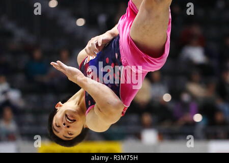 Takasaki Arena, Gunma, Japan. 23rd Nov, 2018. Kenzo Shirai, NOVEMBER 23, 2018 - Artistic Gymnastics : Gymnastics Men's individual super finals, Floor at Takasaki Arena, Gunma, Japan. Credit: Sho Taura/AFLO SPORT/Alamy Live News Stock Photo