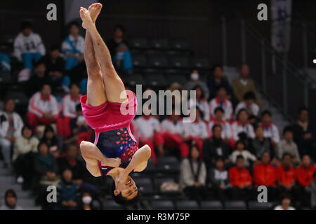 Takasaki Arena, Gunma, Japan. 23rd Nov, 2018. Kenzo Shirai, NOVEMBER 23, 2018 - Artistic Gymnastics : Gymnastics Men's individual super finals, Floor at Takasaki Arena, Gunma, Japan. Credit: Sho Taura/AFLO SPORT/Alamy Live News Stock Photo