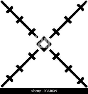 Simple sniper aiming cross icon. AR scope crosshairs Stock Vector