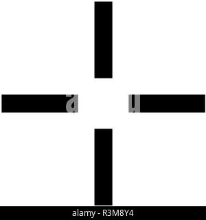 Simple sniper aiming cross icon. AR scope crosshairs Stock Vector