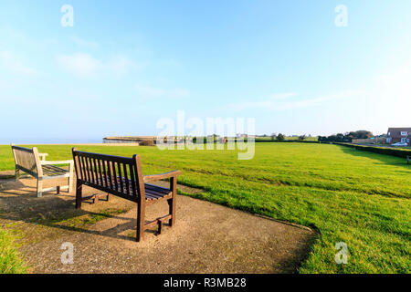 Park Bench Grass Meadow Golf Course Stock Photo 276188001 Alamy