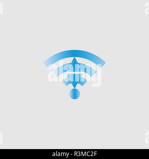WiFi icon, connect blue vector Stock Vector