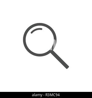 Magnifier icon. Search icon, sign. Vector Illustration on the white Stock Vector
