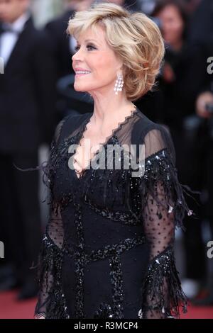 CANNES, FRANCE – MAY 13, 2018: Jane Fonda walks the red carpet for the 'Sink or Swim' screening at the Festival de Cannes (Ph: Mickael Chavet) Stock Photo