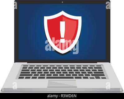 Computer System Security Under Threat Stock Vector