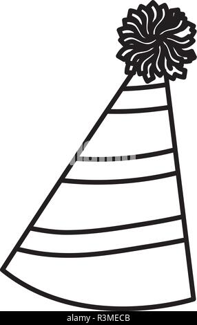 party hat icon over white background, vector illustration Stock Vector