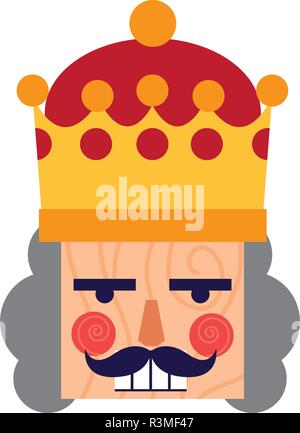 chritsmas nutcracker icon over white background, colorful design, vector illustration Stock Vector