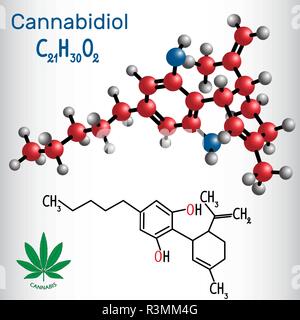 Synthetic Cannabinoid Molecular Structure Vector Skeletal Formula Stock ...