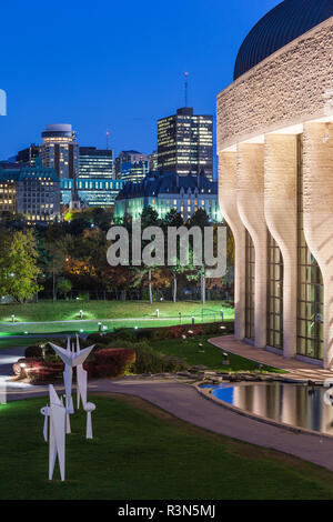 Canada, Quebec, Hull-Gatineau, Canadian Museum of Civilization, evening Stock Photo