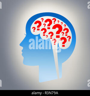 many question in your mind Stock Photo
