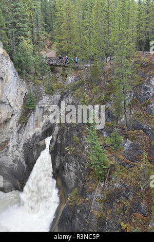 Sunwapta Falls, Jasper National Park, Alberta, Canada, Canadian Rockies, Rocky Mountains. Banff National Park, Athabasca Glacier, Stock Photo