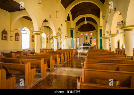 St. Kitts and Nevis, St. Kitts. Basseterre, Immaculate Conception Cathedral interior Stock Photo