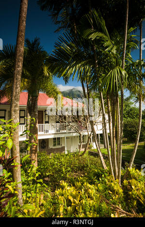 St. Kitts and Nevis, Nevis. Cole Hill, Montpelier Plantation Inn, former sugar plantation Stock Photo