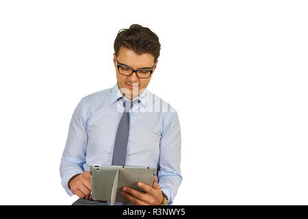 Young businessman using digital tablet Stock Photo