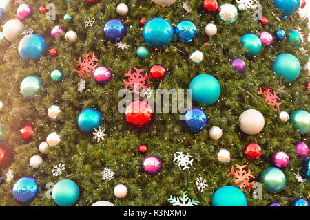 Orlando, Florida. November 20, 2018. Portion of decorated Christmas Tree  in SeaWorld. Stock Photo