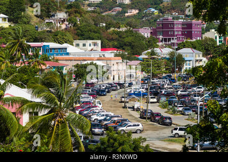 British Virgin Islands, Tortola. Road Town. Waterfront Drive Stock Photo