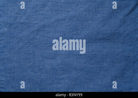 The texture of blue fabric for shirts. Blank textile background Stock Photo