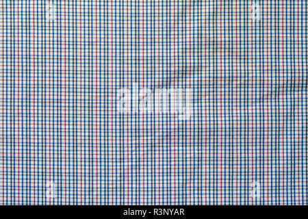 Colorful Tartan Plaid Check Fabric Texture. Small Pattern. Stock Photo