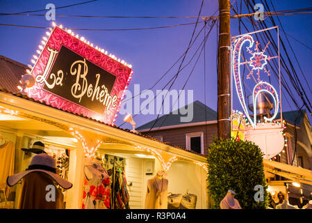 French West Indies, Saint Martin. Grand Case, gourmet capital of the Caribbean, main street Stock Photo