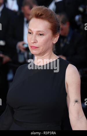 CANNES, FRANCE – MAY 12, 2018: Emmanuelle Bercot walks the red carpet for the 'Girls of the Sun' screening at the Festival de Cannes (Mickael Chavet) Stock Photo