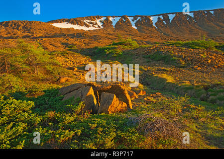 Canada, Newfoundland, Gros Morne National Park. The Tablelands landscape. Stock Photo