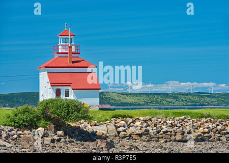 Canada, Nova Scotia, Gilbert's Cove. Lighthouse on St. Mary's Bay. Canada Stock Photo